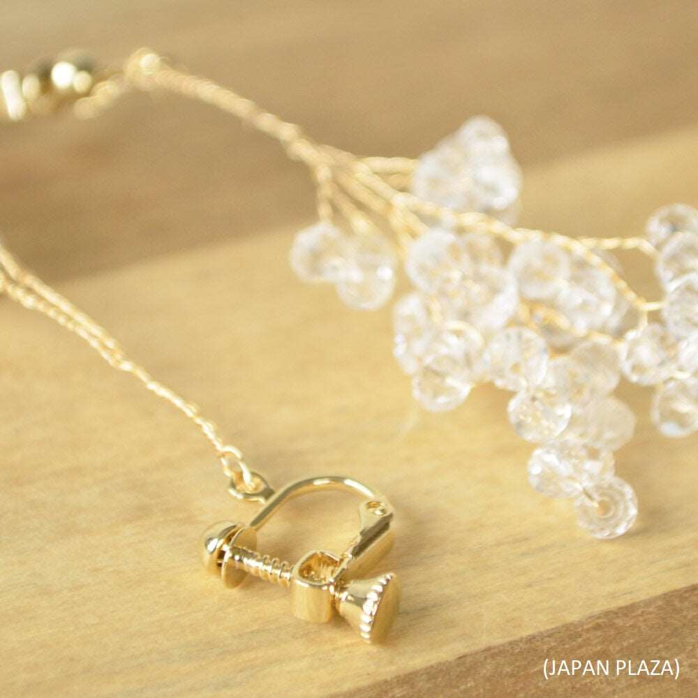 Clear Beads Pierced Earring (Made in Korea) - Image 4