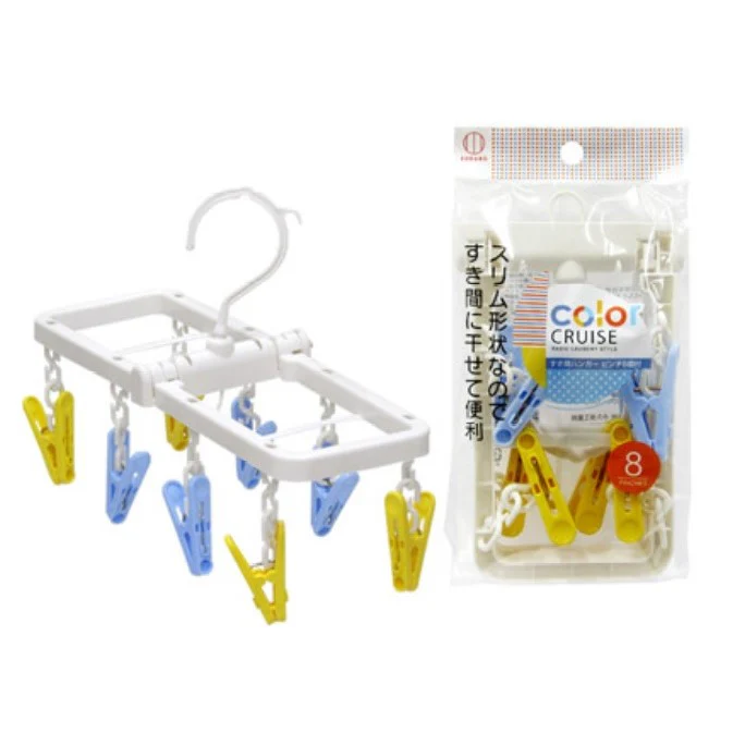 Color Clothes Hanger Pinch 8 Pcs (Made in Japan) - Image 3