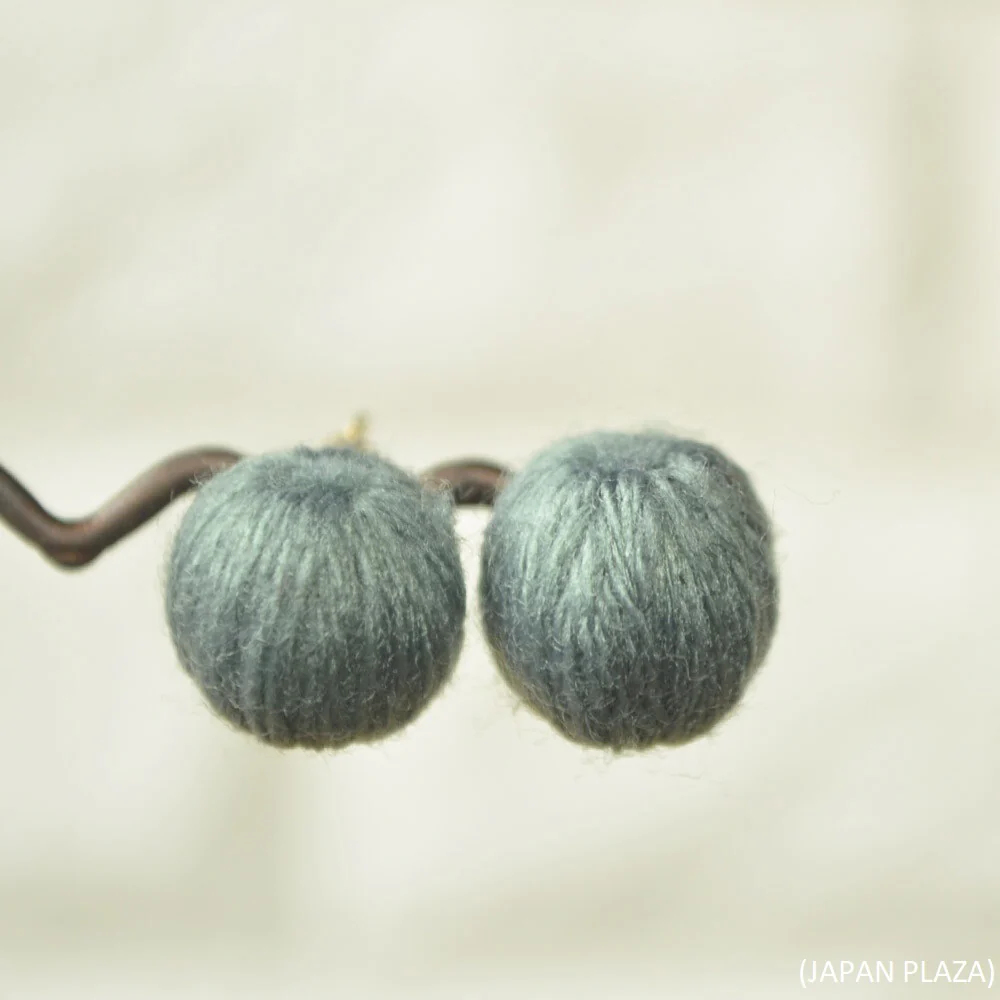 Elegant Cotton Ball Clip Earring (Made in Korea) - Image 3