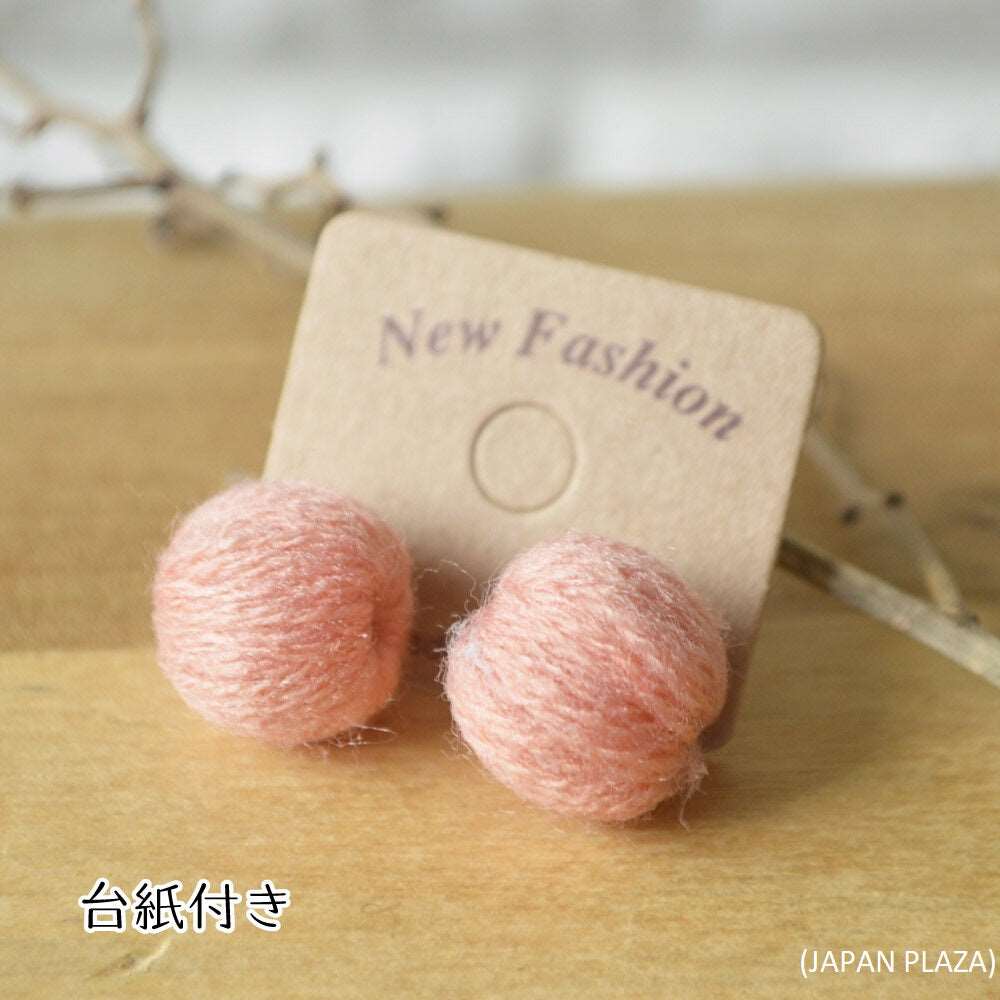 Elegant Cotton Ball Clip Earring (Made in Korea) - Image 5