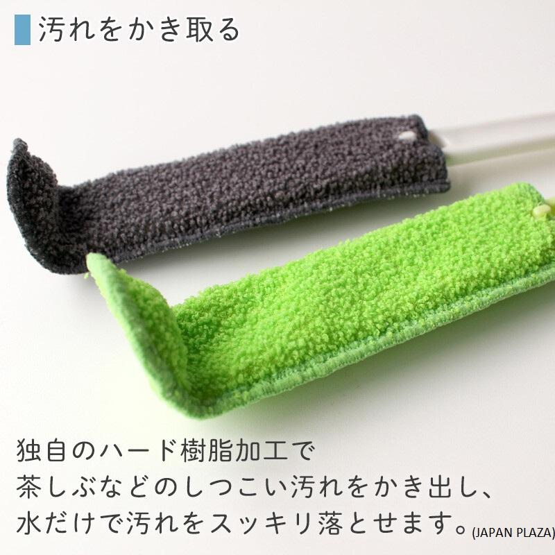 L-shaped Bottle Washer - Green Color (Made in Japan) - Image 8