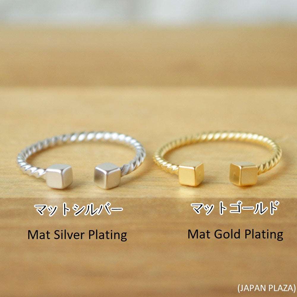 Cube Ring with Mat Color Plating (Made in Korea) - Image 2