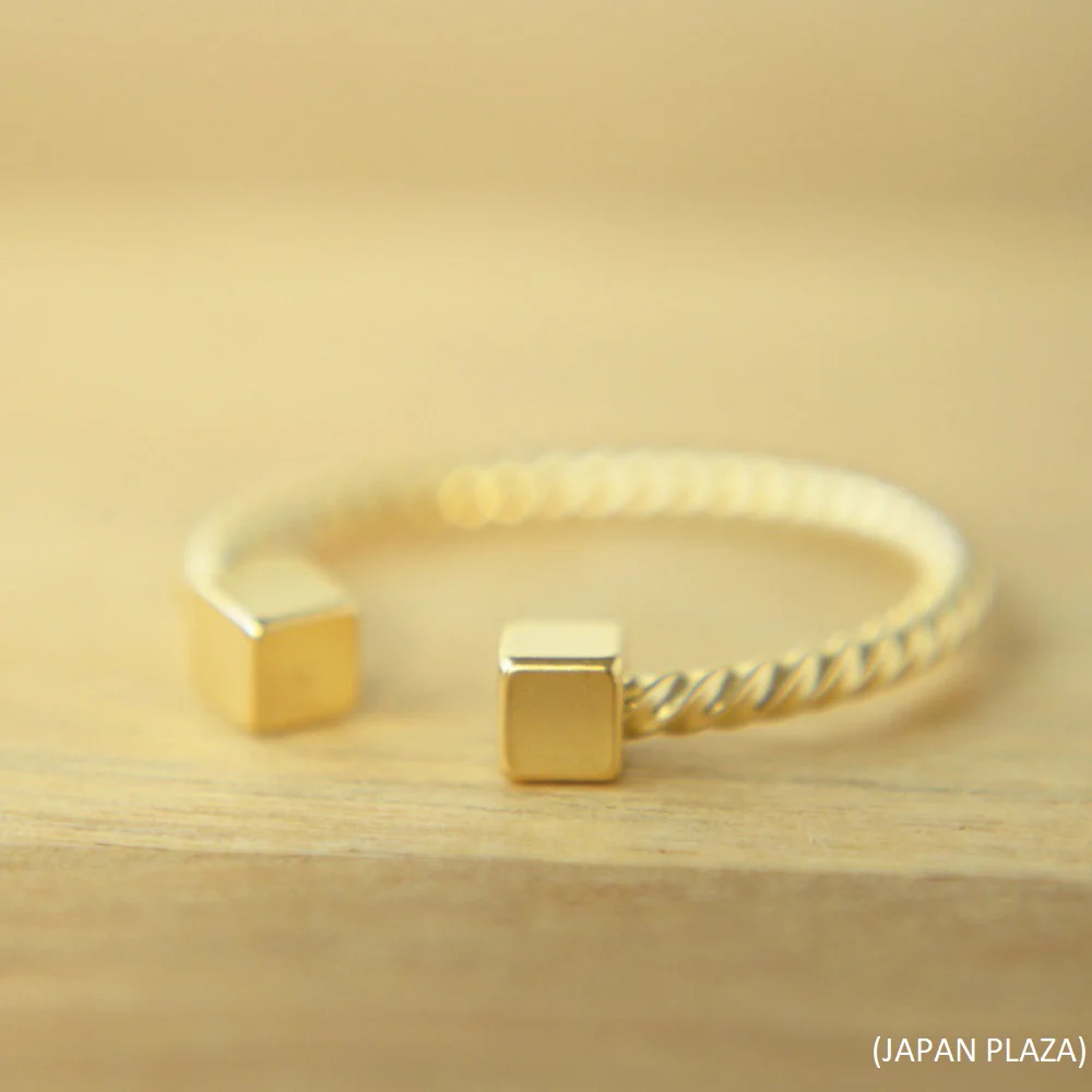 Cube Ring with Mat Color Plating (Made in Korea) - Image 4