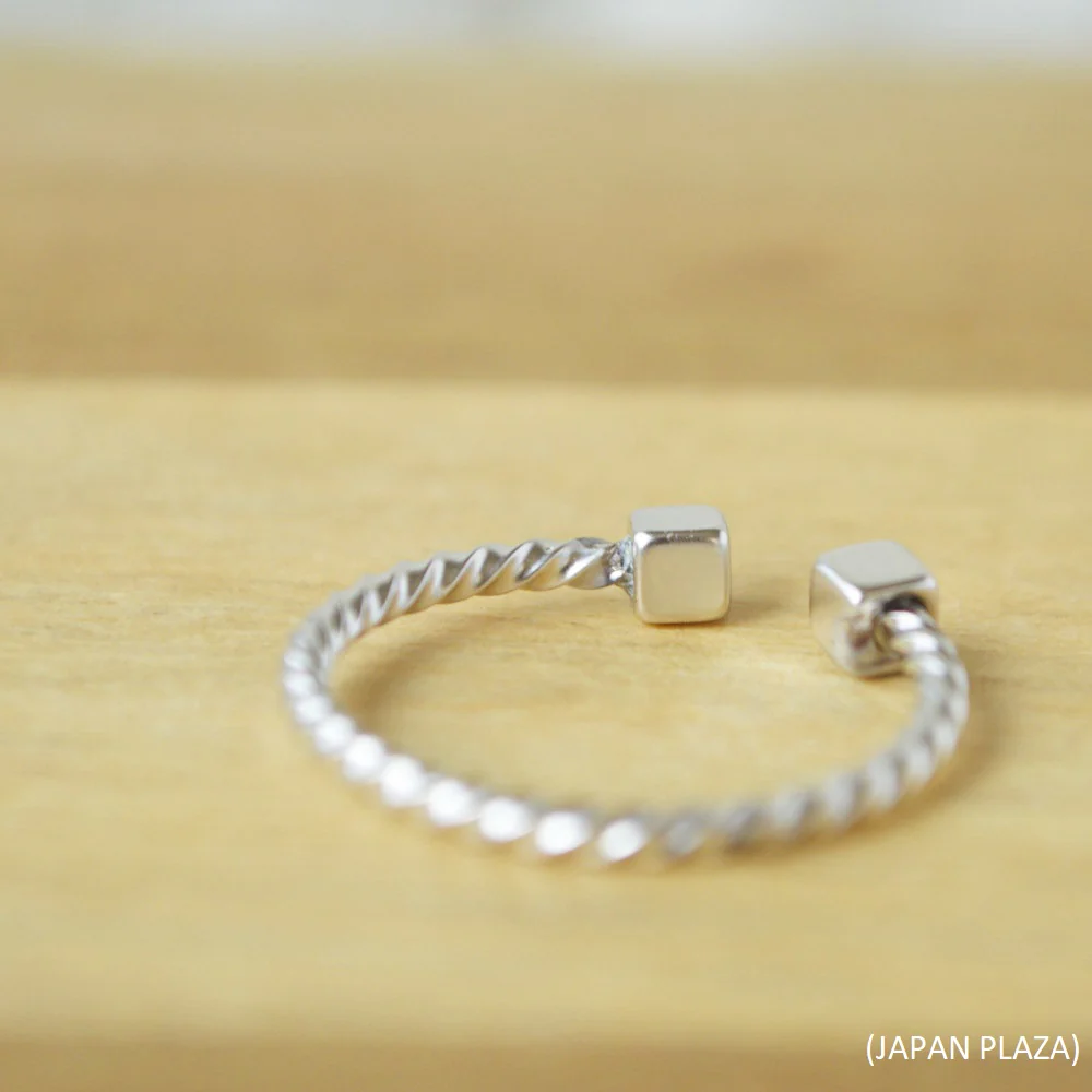 Cube Ring with Mat Color Plating (Made in Korea) - Image 5