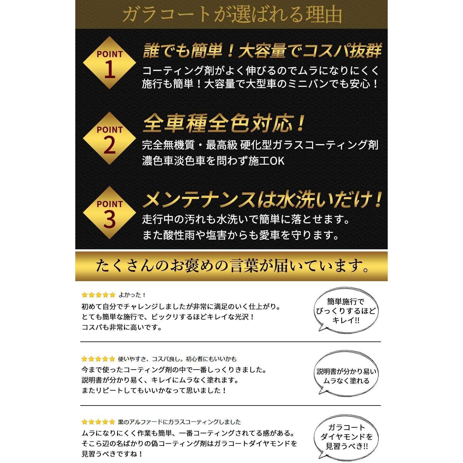 Galacoat Glass Coating Agent - Perfect set for light vehicles (Made in Japan) - Image 5