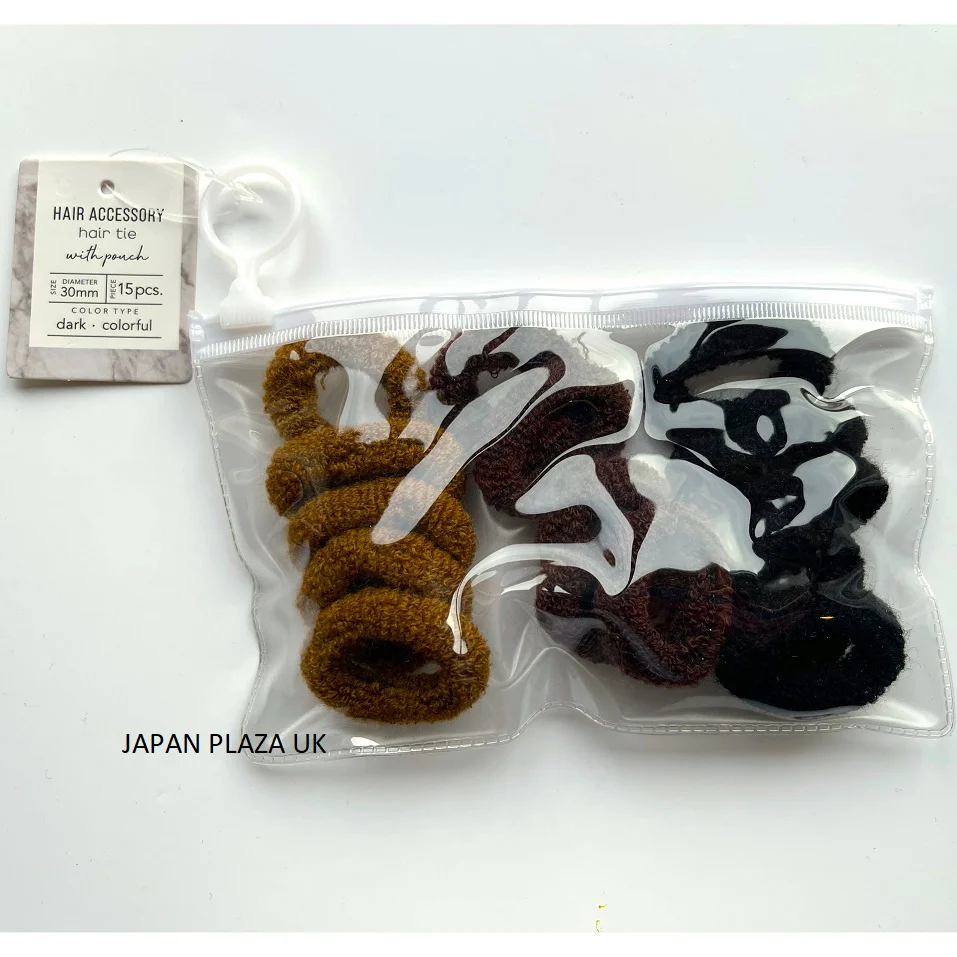 Hair Tie 5 colors x 3 pcs (Color - By Random) - Image 3