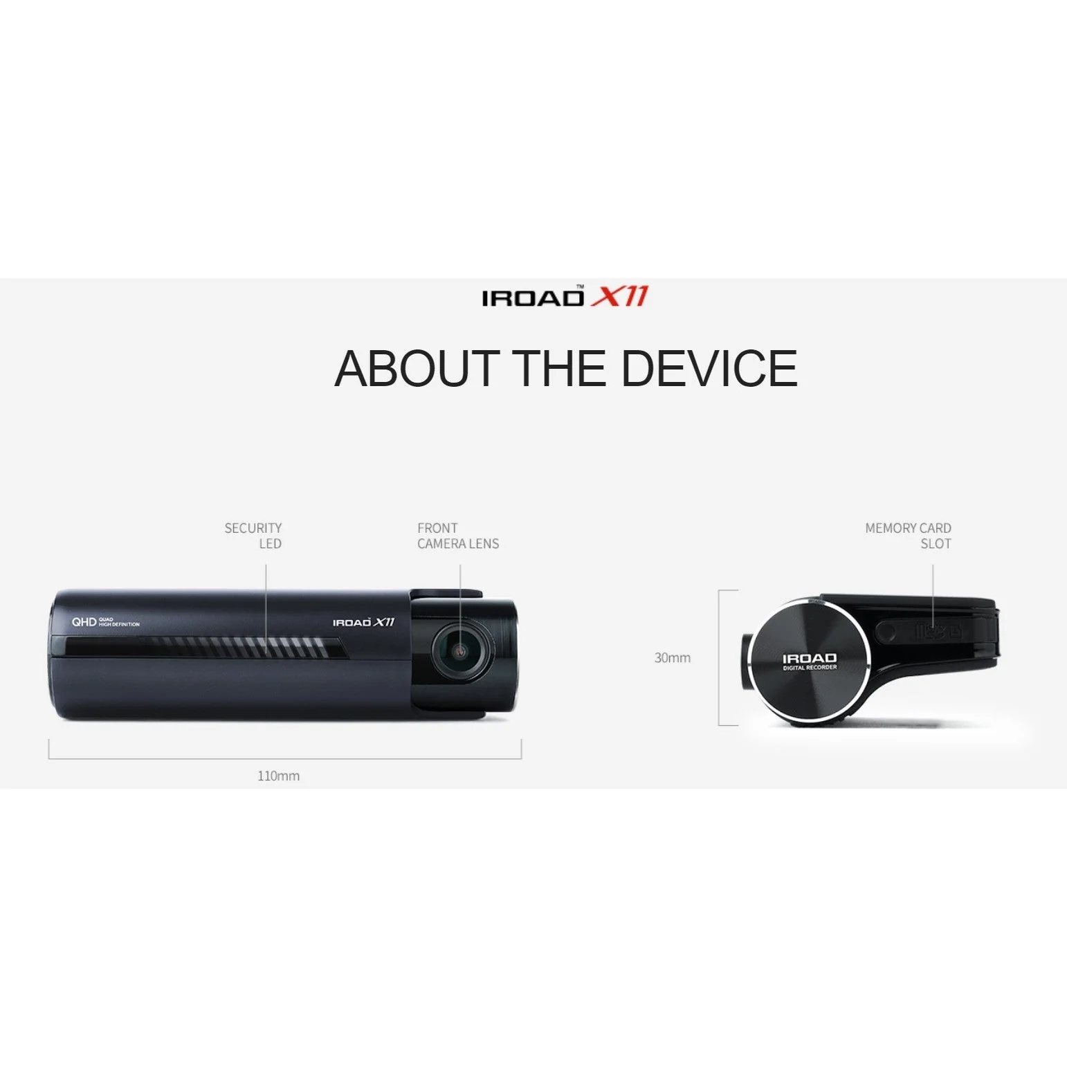 Iroad Dashcam X11 QHD 32GB Front & Rear (Made in Korea) - Image 24