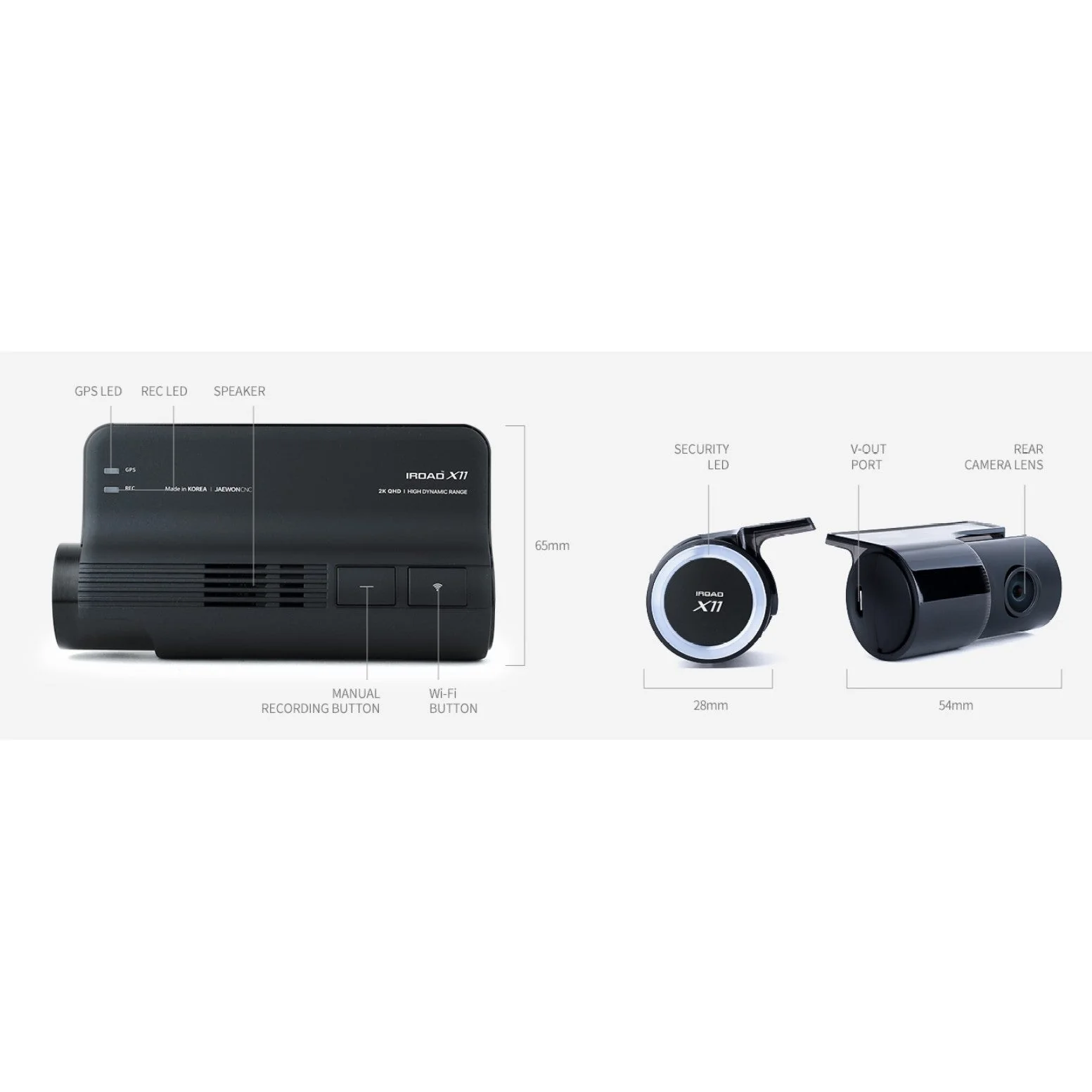 Iroad Dashcam X11 QHD 32GB Front & Rear (Made in Korea) - Image 26