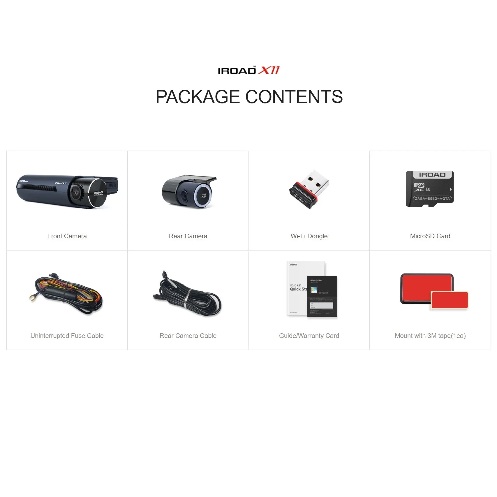 Iroad Dashcam X11 QHD 32GB Front & Rear (Made in Korea) - Image 30