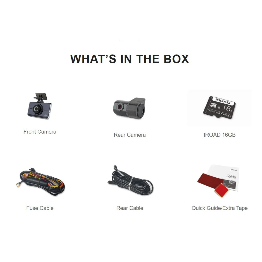 Iroad Dashcam TR7 FHD&HD 32GB Front & Rear (Made in Korea) - Image 22