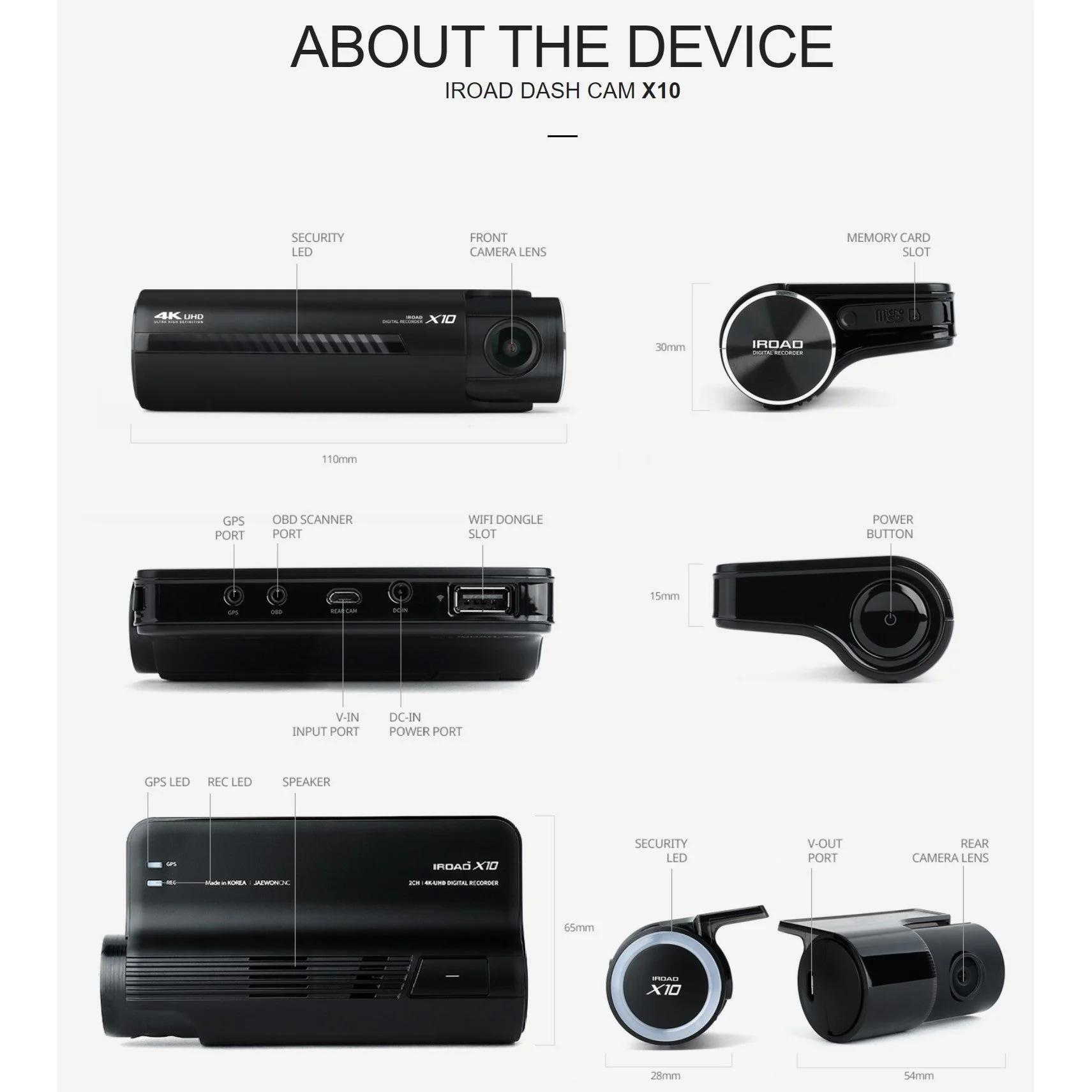Iroad Dashcam X10 4K UHD 32GB Front & Rear (Made in Korea) - Image 23