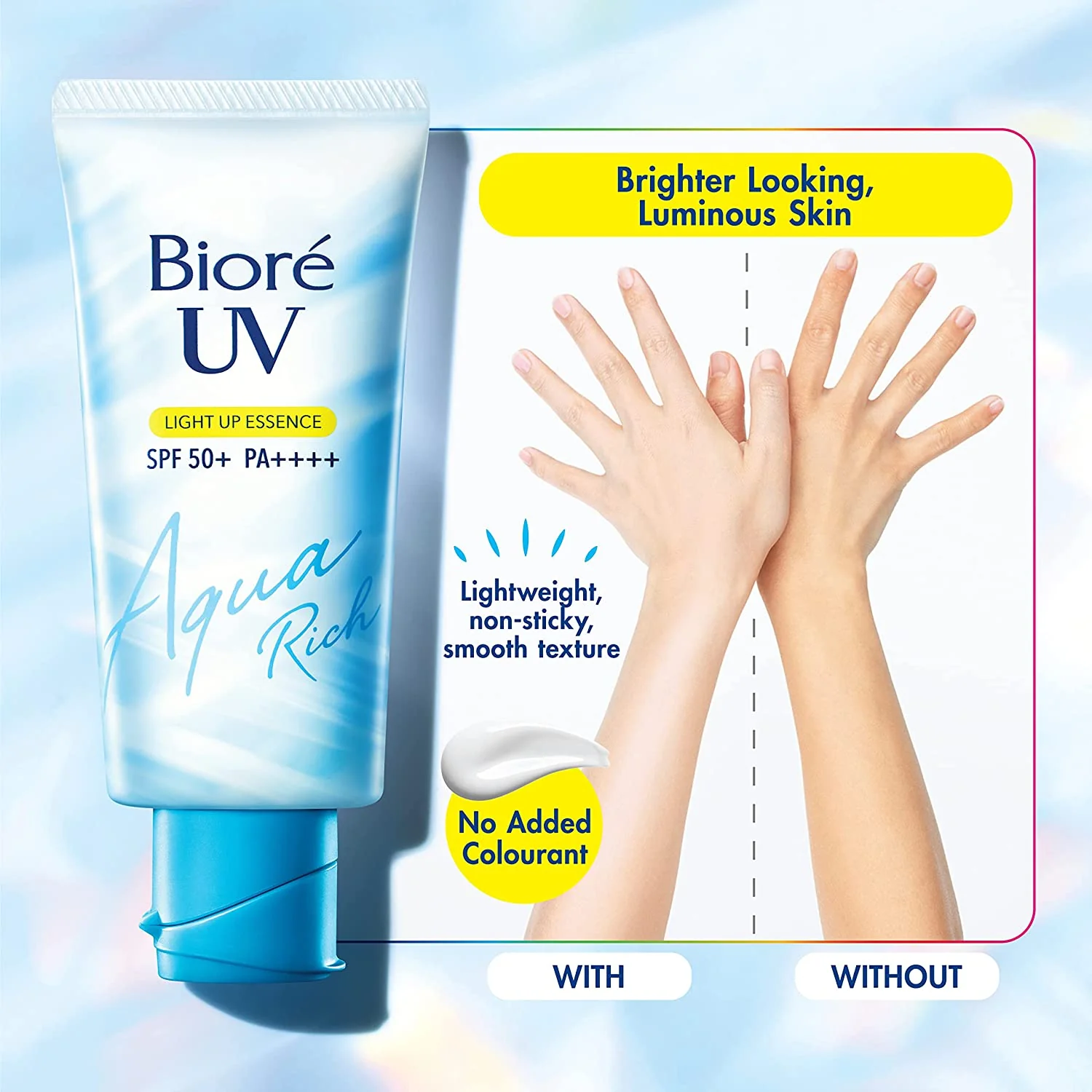 Kao Biore UV Aquatic Light Up Essence 70g SPF50+ (Made in Japan) - Image 4