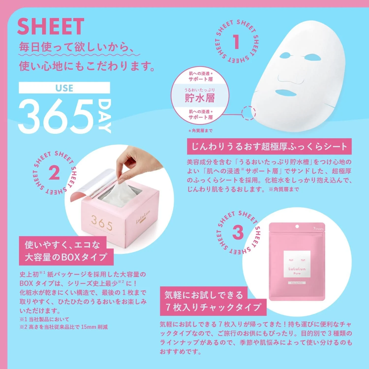LuLuLun Pure Face Mask Balance 7pcs (Made in Japan) - Image 6