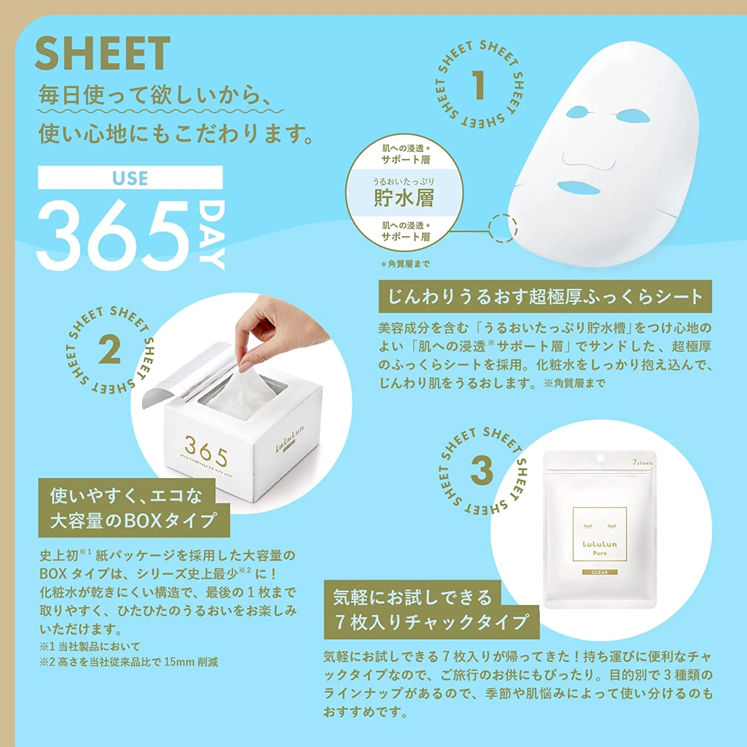 LuLuLun Pure Sheet Mask Clear 7pcs (Made in Japan) - Image 6