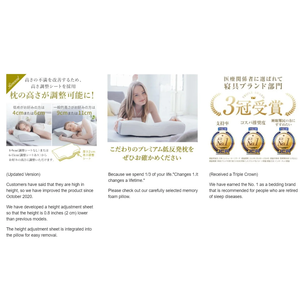 Memory Foam Pillow (Some materials made in Japan) - Image 9