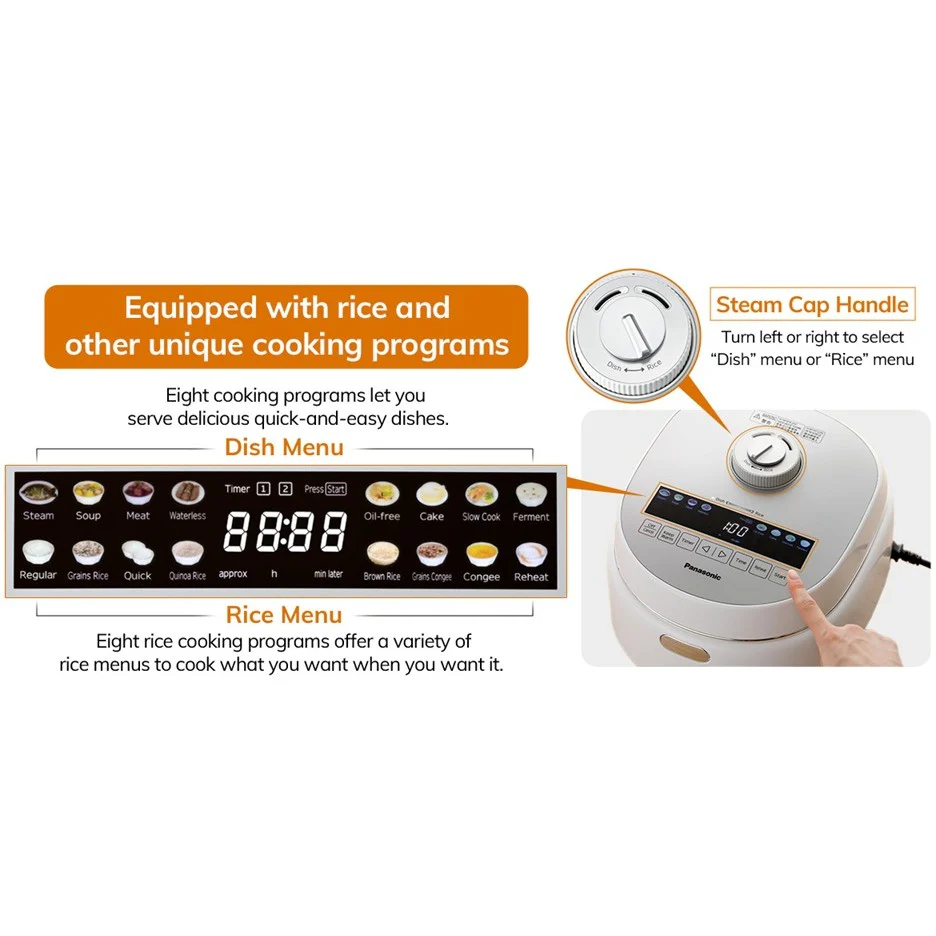 Panasonic Rice Cooker SR-DM101/181 1L/1.8L 3 Pin UK Plug - Image 3
