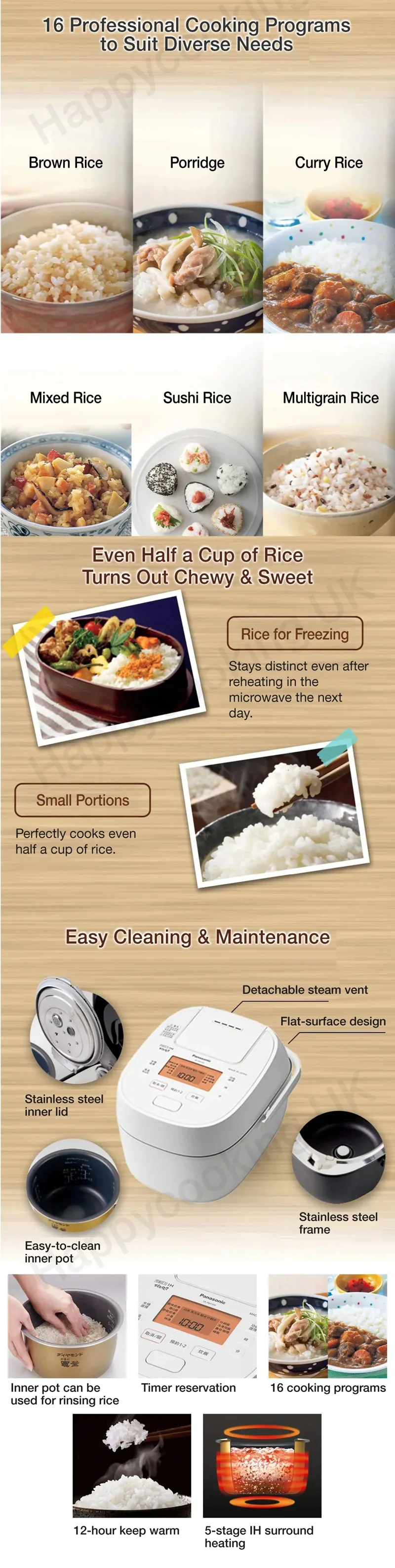 Panasonic Rice Cooker SR-PAA100/180 1.0L/1.8L (Made in Japan) - Image 6
