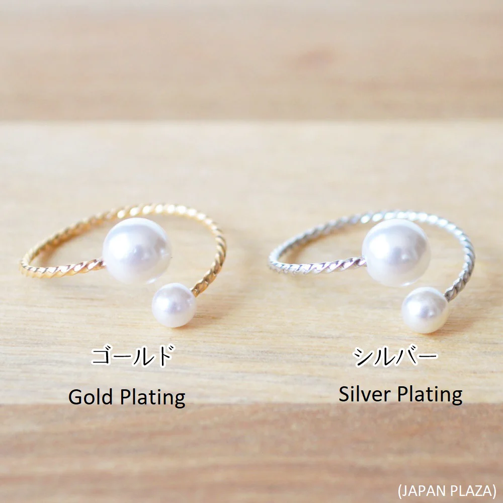 Pearl Ring with Gold/Silver Plating (Made in Korea) - Image 2