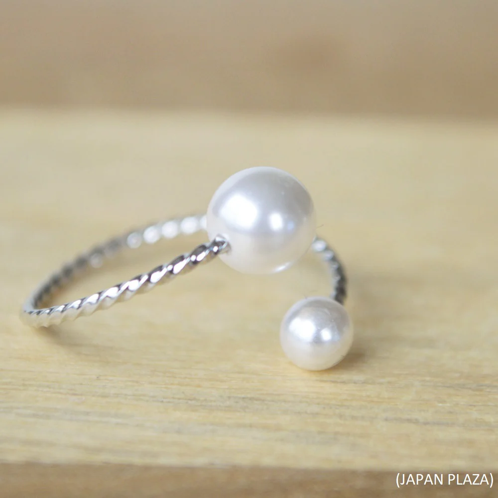 Pearl Ring with Gold/Silver Plating (Made in Korea) - Image 3