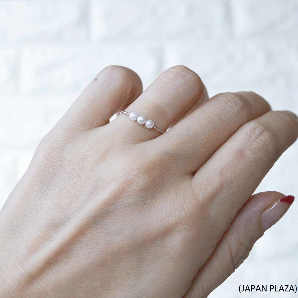 Pearl Rope Ring w Gold/Silver Plating (Made in Korea) - Image 3
