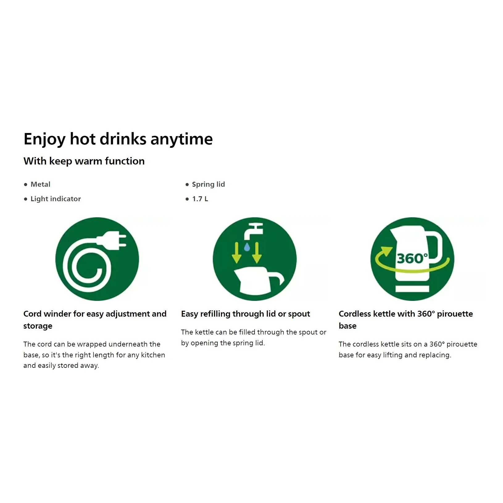 Philips Viva Collection HD9352/55 Electric Kettle - Image 11