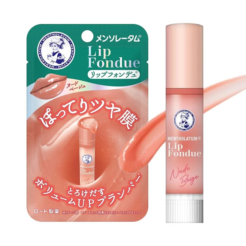 Rohto Mentholatum Lip Fondue - Nude Beige (Made in Japan)