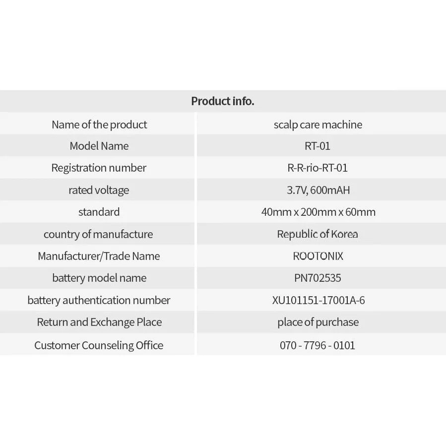 Rootonix Volume Booster Scalp Care Device RT-01 (Made in Korea) - Image 23