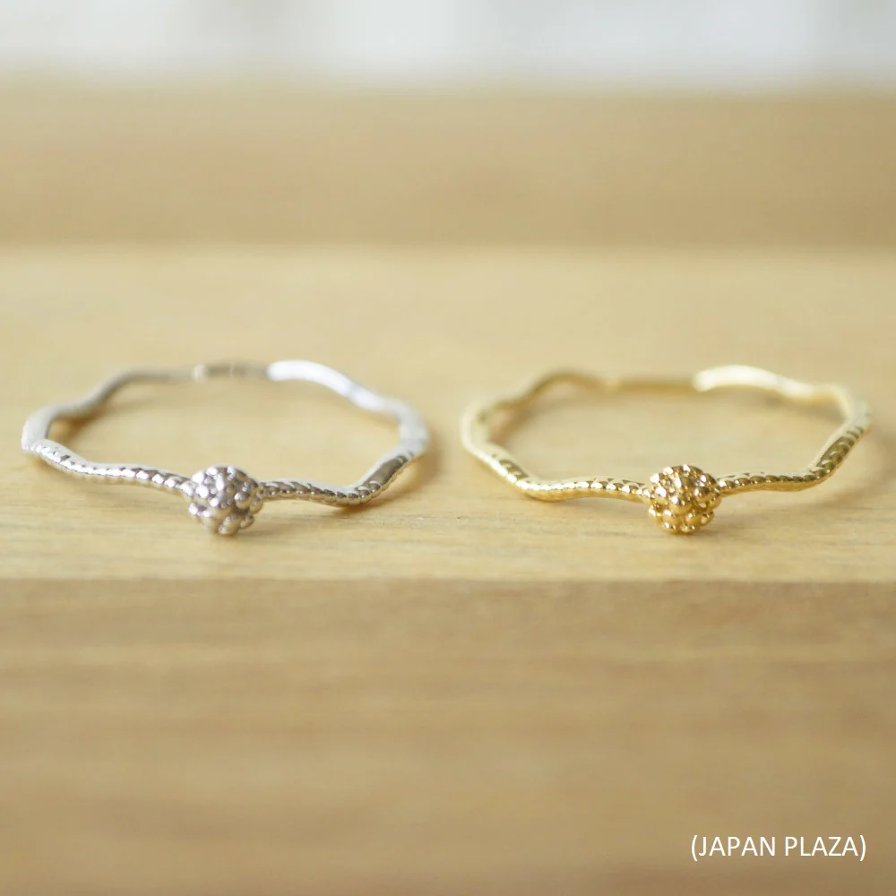 Rope Flower Ring with Silver/Gold Color (Made in Korea) - Image 2