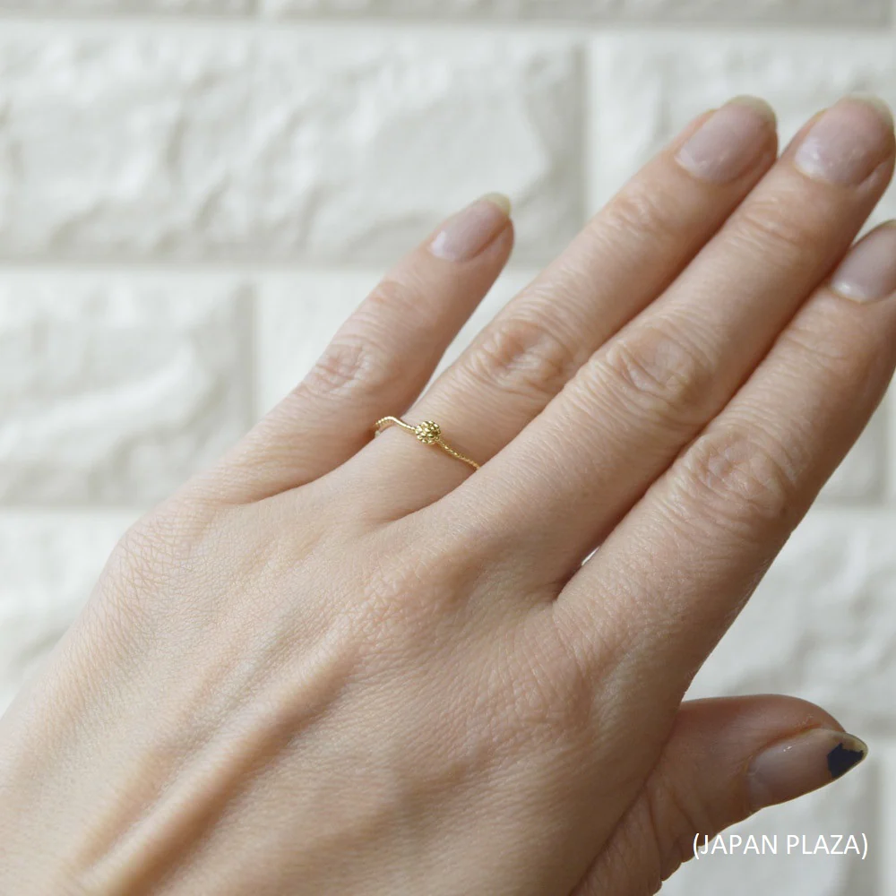 Rope Flower Ring with Silver/Gold Color (Made in Korea) - Image 3