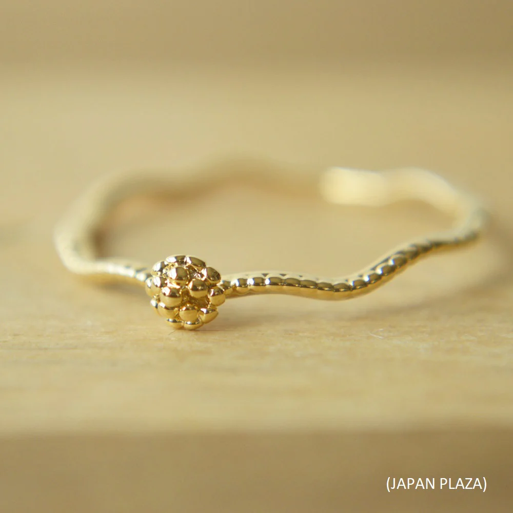 Rope Flower Ring with Silver/Gold Color (Made in Korea) - Image 5