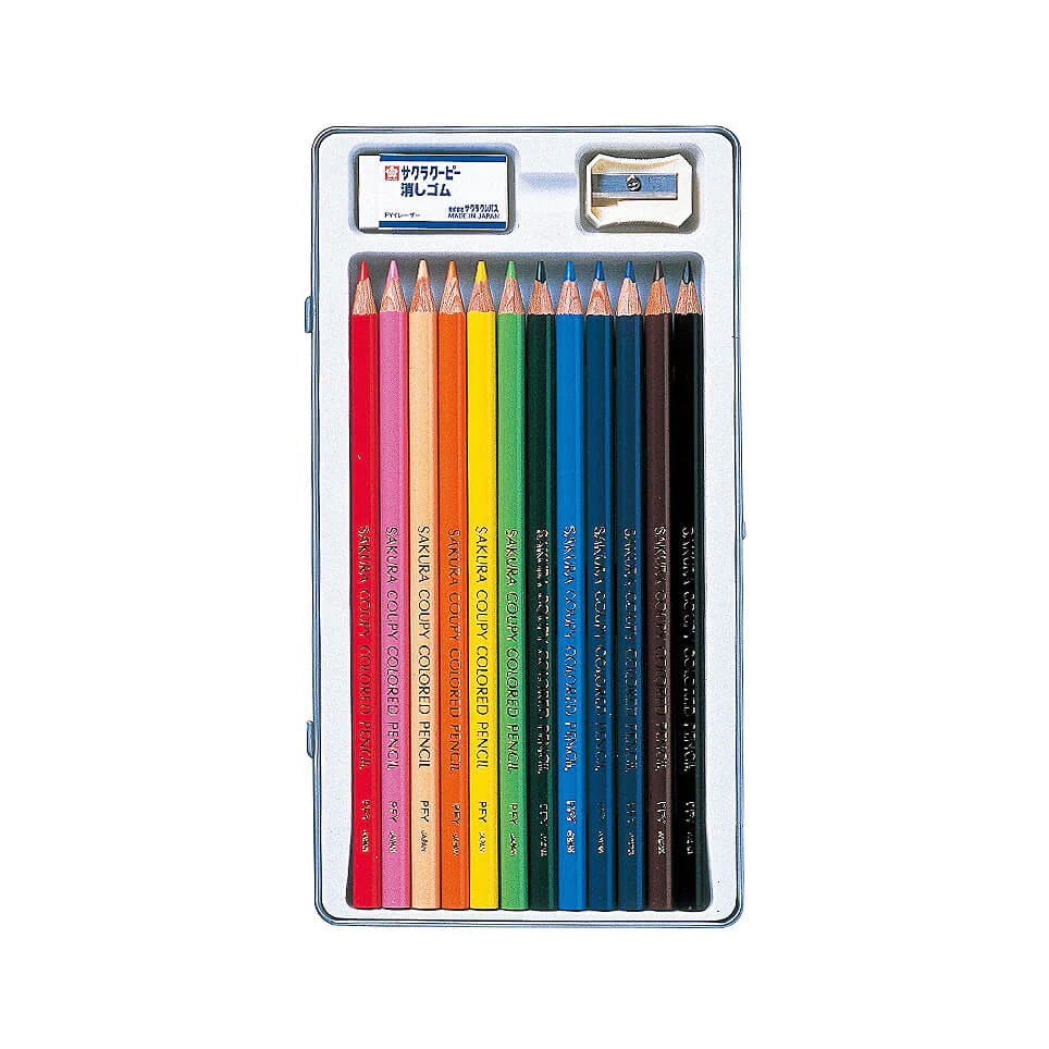Sakura Coupy Colored Pencil 12 colors (Made in Japan) - Image 2