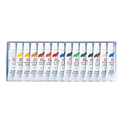 SAKURA Mat Watercolor 15 colors (Made in Japan) - Image 4