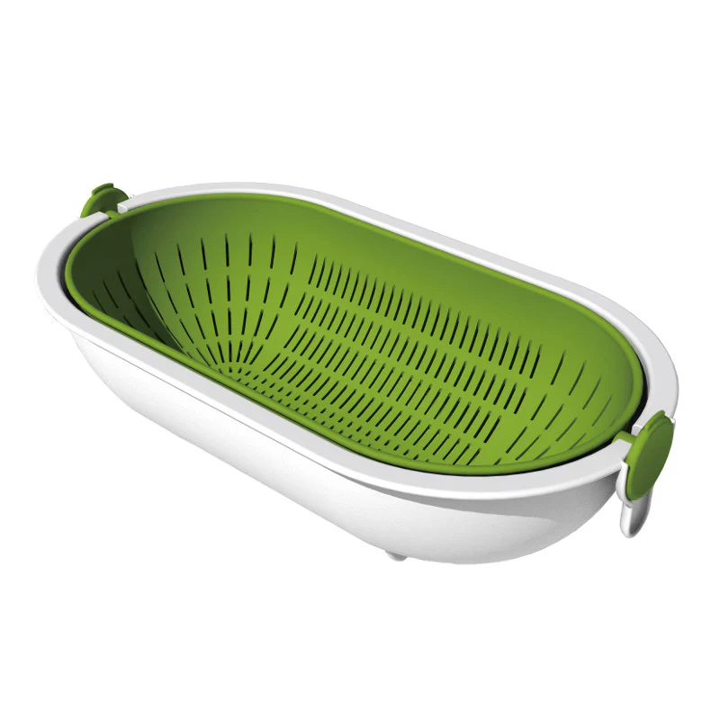 Spin Wheel Colander Oval Green Color (Made in Japan) - Image 5