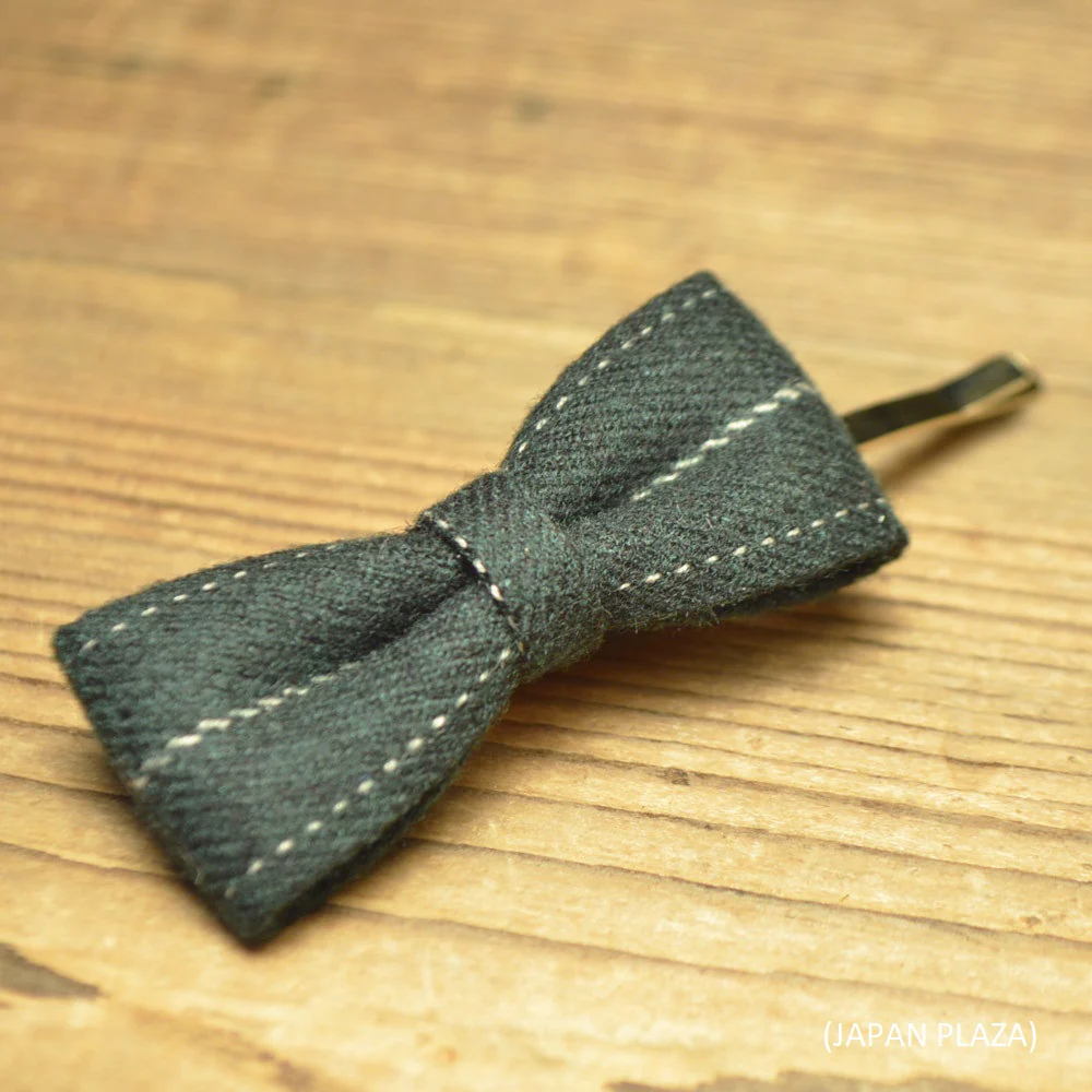 Stripe Ribbon Hair Pin (Made in Korea) - Image 3