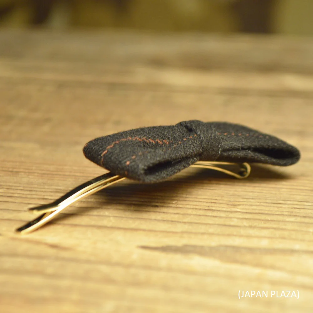 Stripe Ribbon Hair Pin (Made in Korea) - Image 6