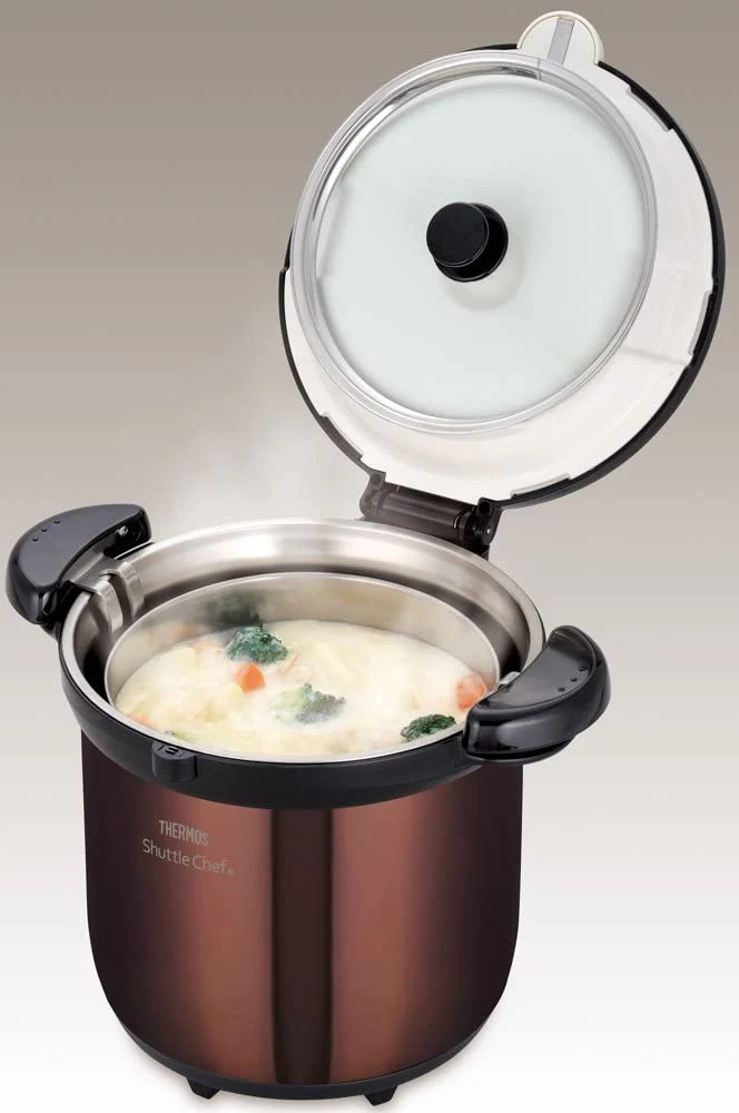 Thermos Vacuum Insulated Cooker Shuttle Chef KBG-4500 SS/Brown 4.5L - Image 7