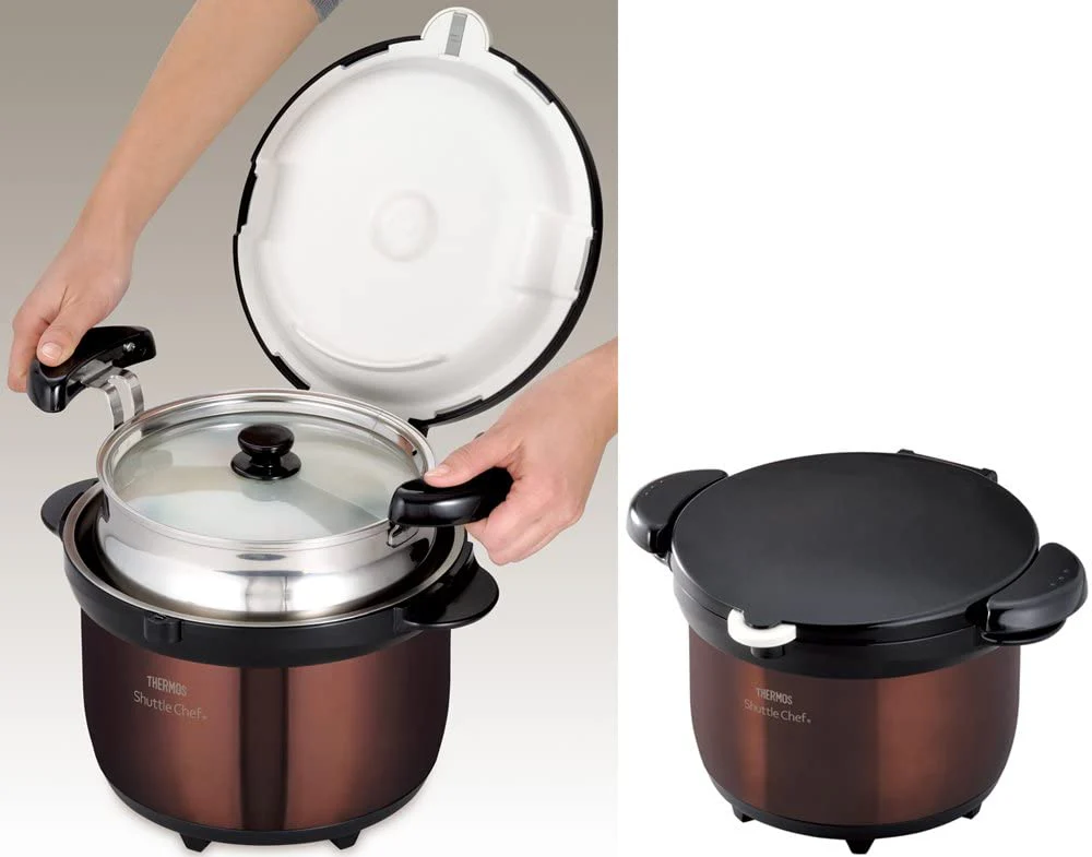 Thermos Vacuum Insulated Cooker Shuttle Chef KBG-3000 SS/Brown 3.0L (3-5 persons) - Image 7