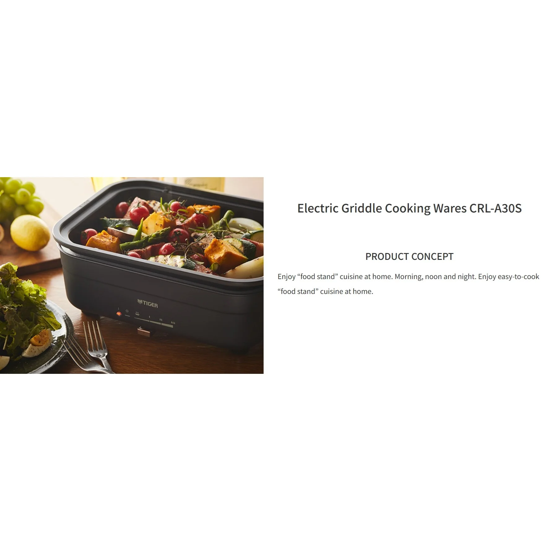 Tiger Griddle Cooking Wares/Compact Electric Skillet CRL-A30S - Image 5