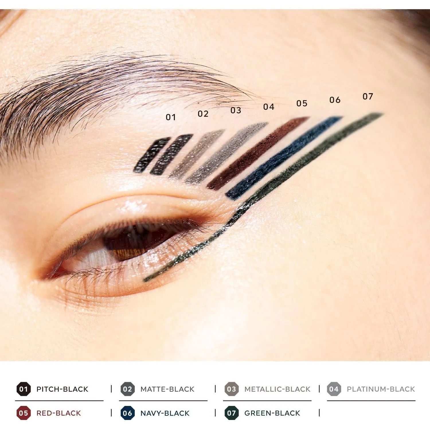UZU Eyeliner By Flowfushi Metallic Black (Made in Japan) - Image 3