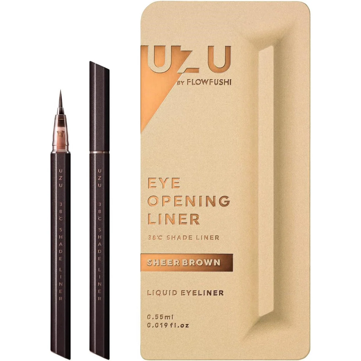 UZU Eyeliner By Flowfushi - Sheer Brown (Made in Japan)