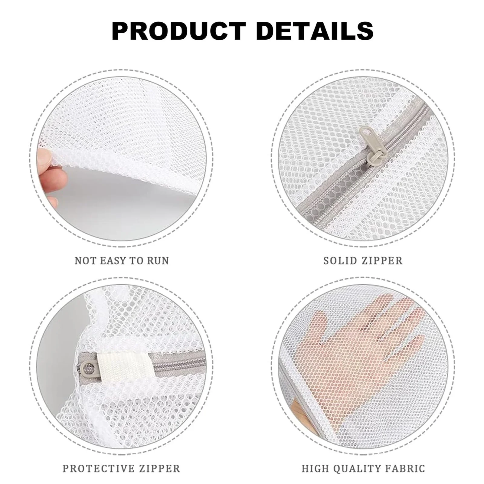 Washing Net Square Shape 55cmx40cm w Individual Packaging - Image 3