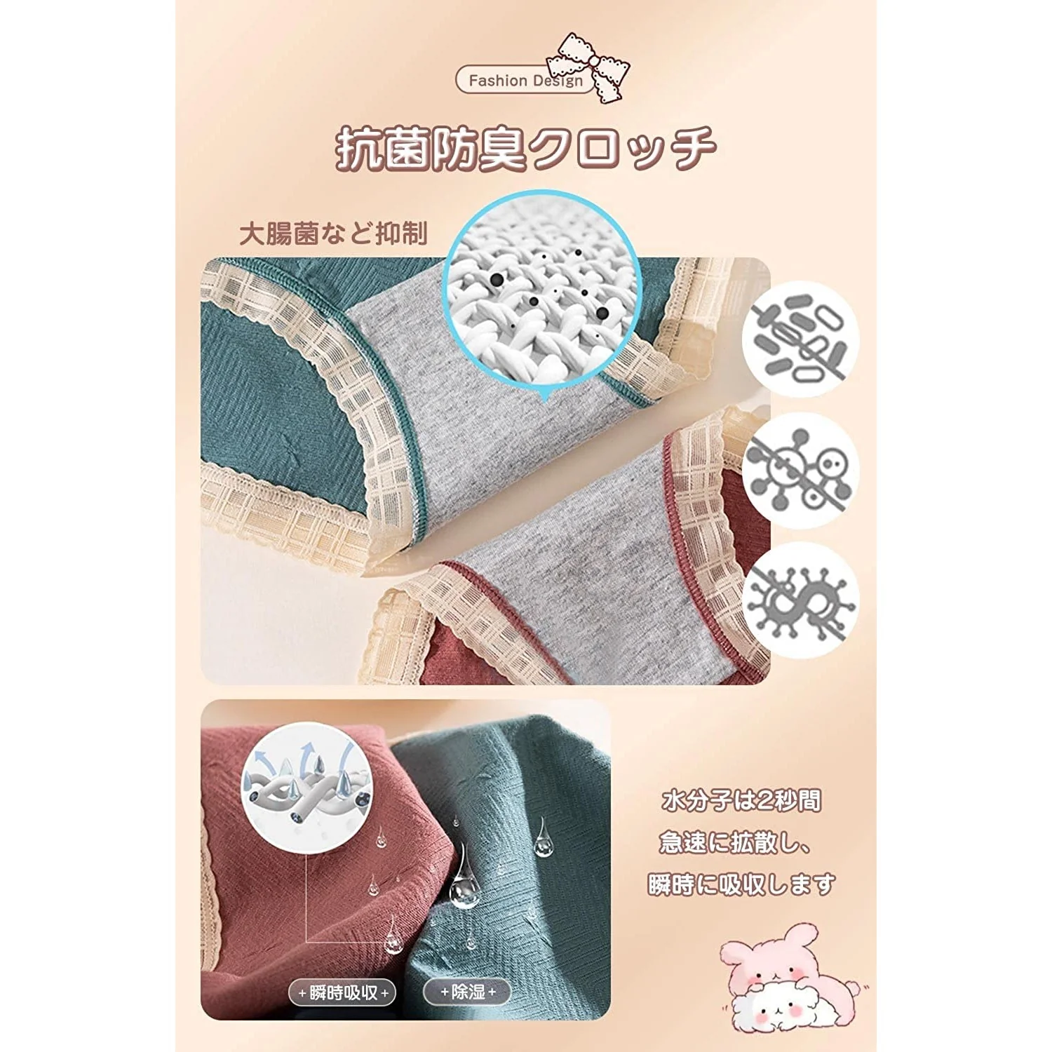 Women's Pure Cotton Panties Set of 5 - Image 5
